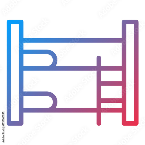 Bunk Bed Line Icon Style