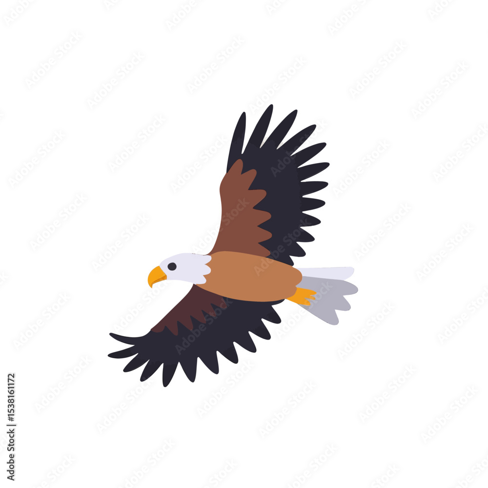Fototapeta premium Flying Eagle Illustration Vector Graphic Design