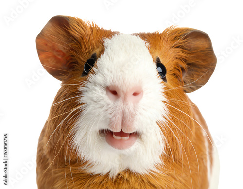 Cute guinea pig with a playful expression