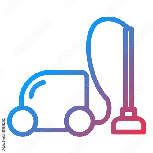Vacuum Cleaner Line Icon Style