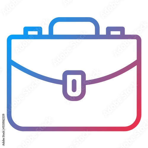 Briefcase Line Icon Style