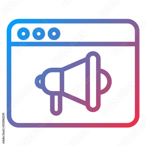 Online Marketing Line Icon Style