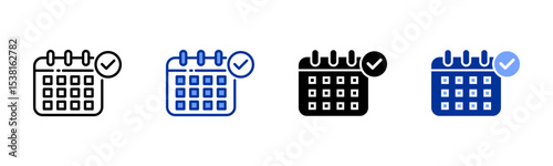 Calendar icon sheet multiple style collection