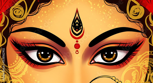 Third Eye Awakening: Durga's Divine Gaze