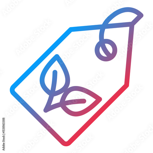 Eco Tag Line Icon Style