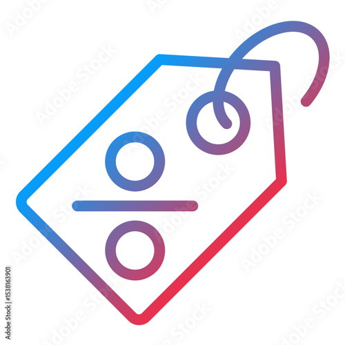 Sale Tag Line Icon Style