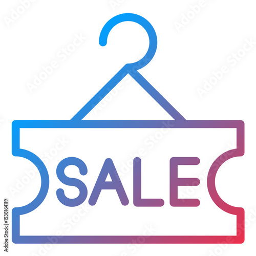 Hanger Sale Line Icon Style