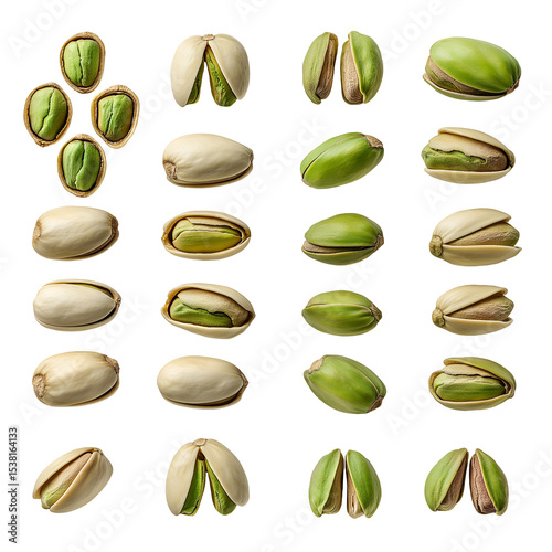 Pistachio nuts healthy snack food nut deliciousness on transparent background