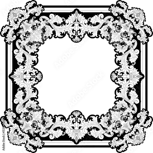 Vektor frame with floral ornament