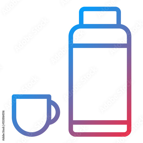 Thermos Line Icon Style
