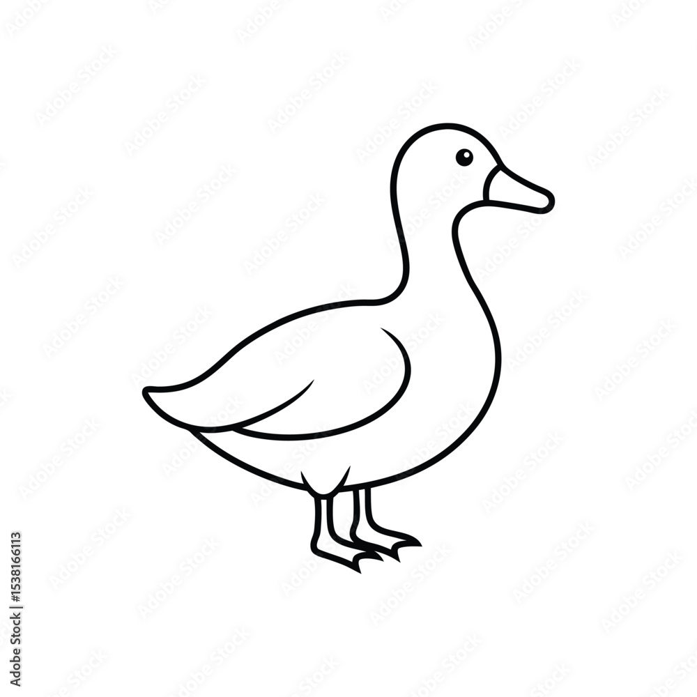 duck line art duck line art