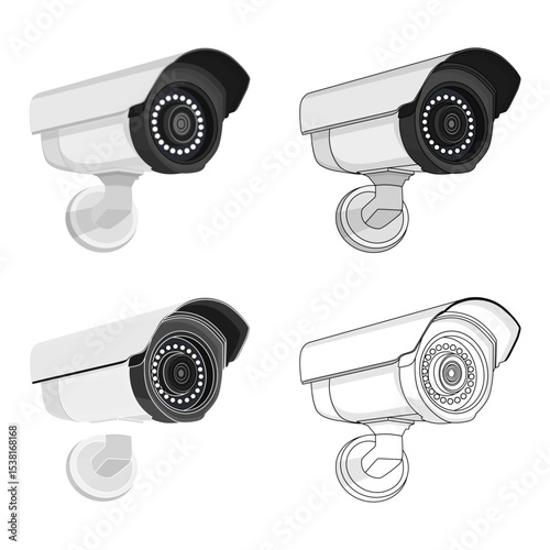 cctv vector image and illustrator