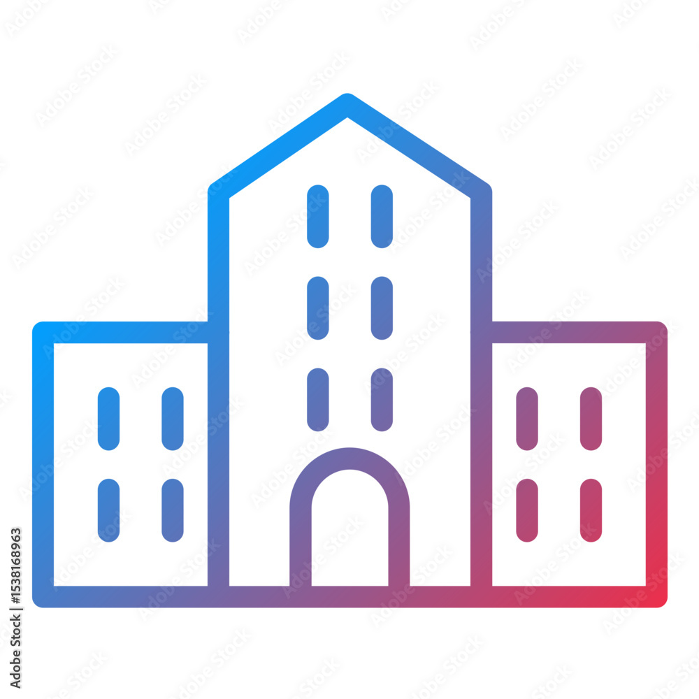 Fototapeta premium Apartments Line Icon Style