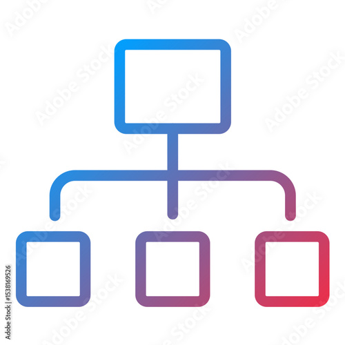 Sitemap Line Icon Style
