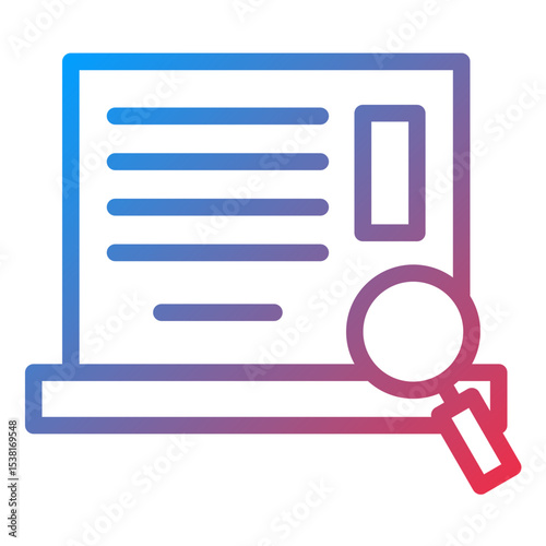 Search Engine Line Icon Style