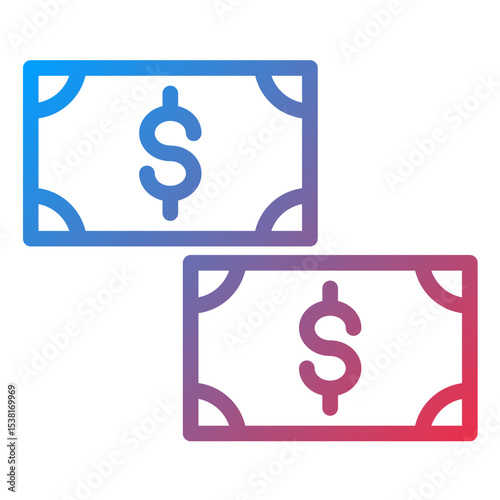 Money Line Icon Style