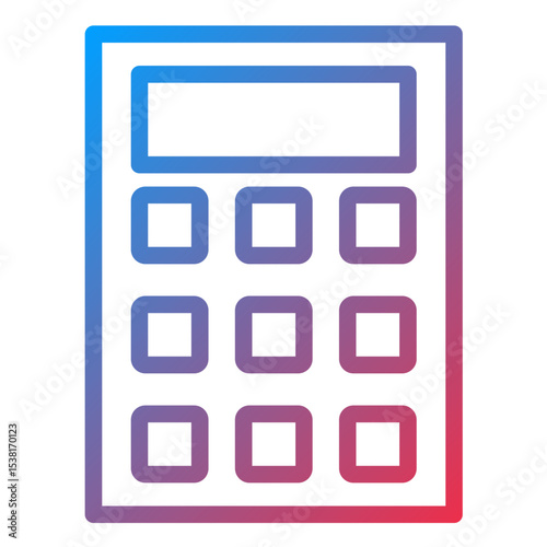 Calculator Line Icon Style