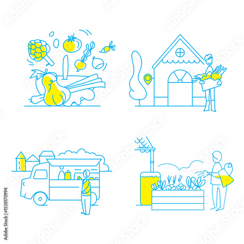 dessin de presse au trait pour illustrer des articles sur le sujet de l'économie d'énergie, protection des ressources naturelles, réduction des factures, écologie, protection de la planète, modifiable