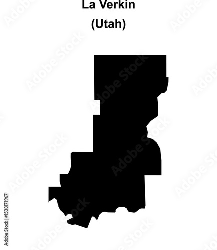 La Verkin (Utah) blank outline map