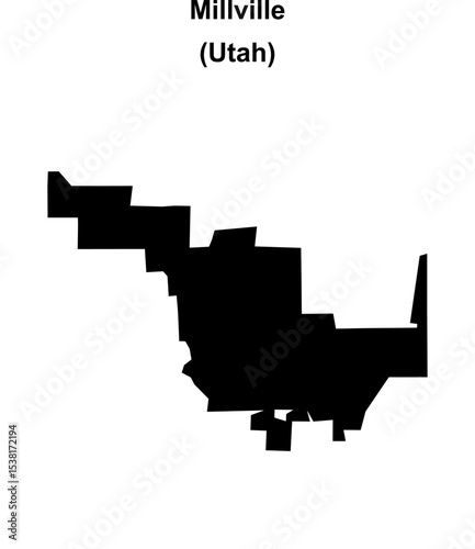 Millville (Utah) blank outline map
