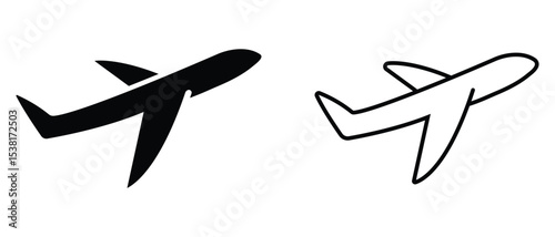 Airplane icon vector. Plane sign and symbol. Airline sign. Air plane vector illustration. 