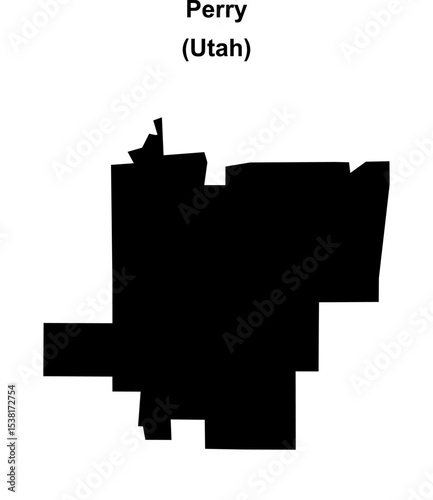 Perry (Utah) blank outline map