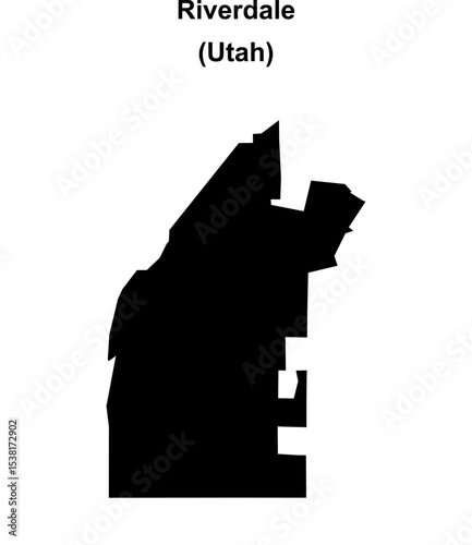 Riverdale (Utah) blank outline map