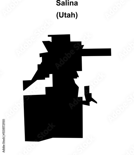 Salina (Utah) blank outline map
