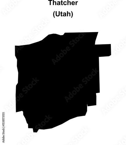 Thatcher (Utah) blank outline map