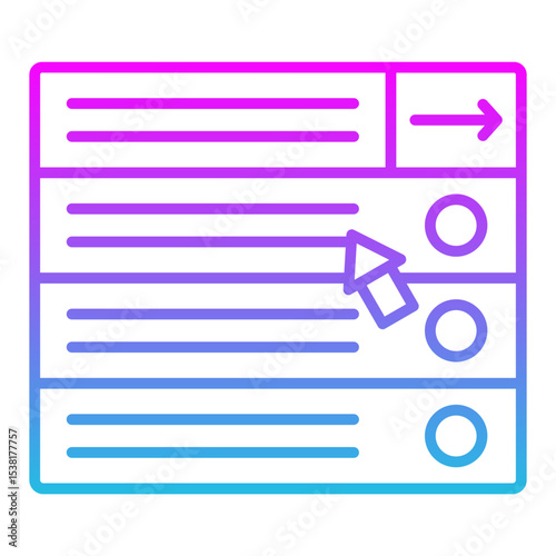 Drop down menu Icon