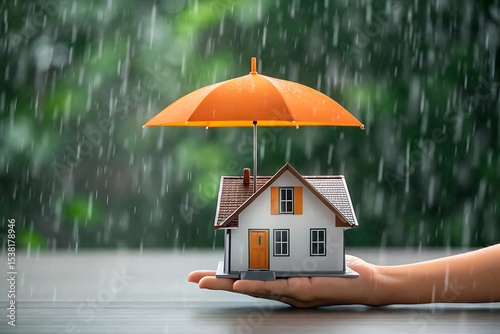 Home protection and insurance concept image