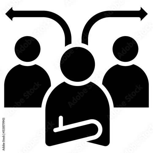 Leadership Pipeline glyph icon