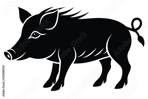 wild boar vector icon