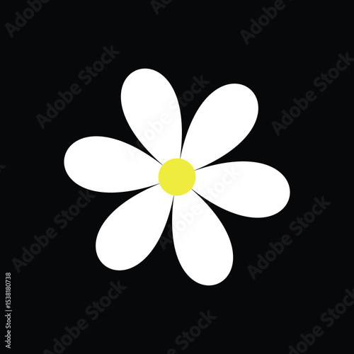 Simple daisy flower icon vector