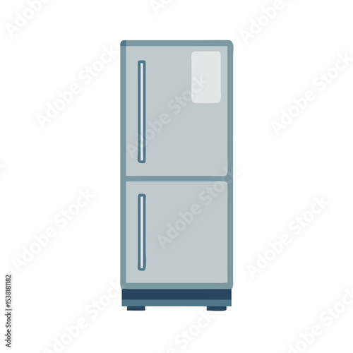 Vector illustration of refrigerator, isolated on white background
