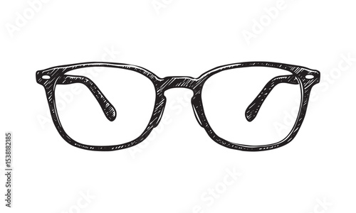 Glasses Eyewear Silhouette Vector Black Illustration Optical Vision Clipart