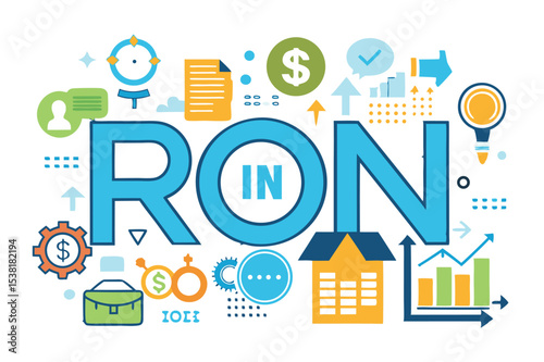 Exploring concepts of finance and economics in creative design elements and visual symbols