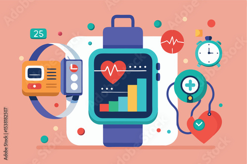 Health monitoring technology with wearable devices and data visualization