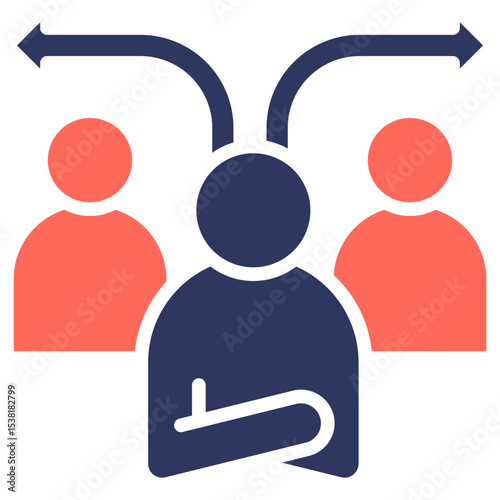 Leadership Pipeline glyph color icon
