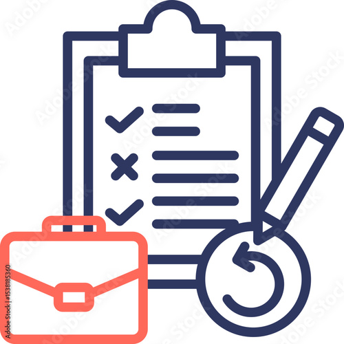 Job Redesign line color icon