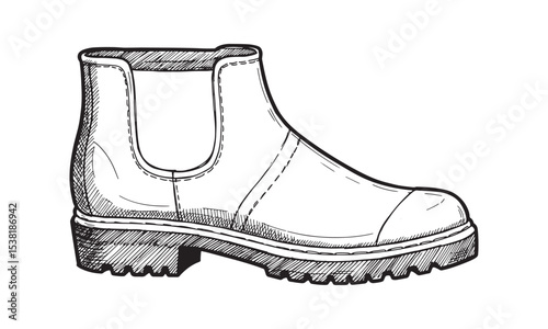 Ankle Boot Footwear Silhouette Vector Black Illustration Fashion Leather Shoe Clipart