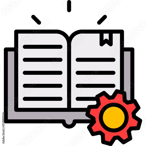 Knowledge Management lineal color icon