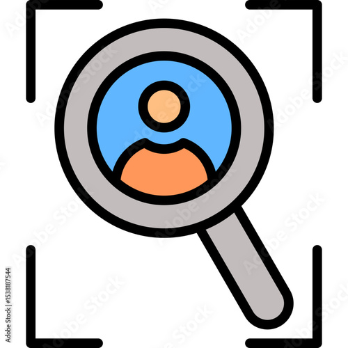 External Talent Sourcing lineal color icon