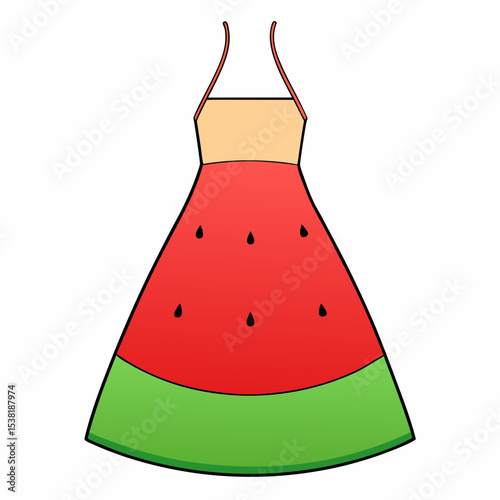cocktail dress featuring a watermelon 
