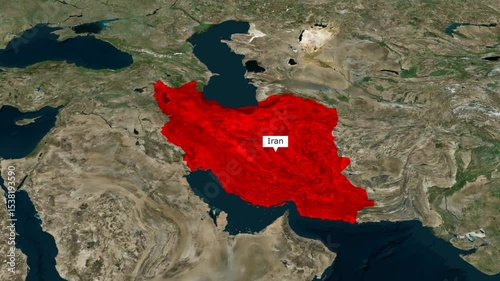 Iran Map Animation | 4K Zoom to Tehran, Borders, Airspace & Flag Transition