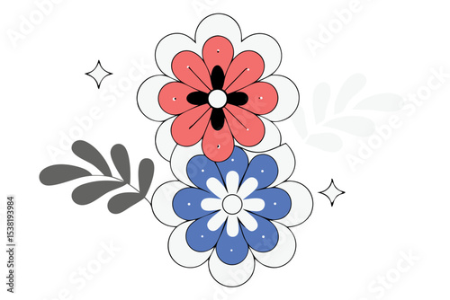 Gradient Watercolor Flower Design | Layered Vector + Hi-Res JPEG