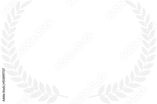 white laurel award vector