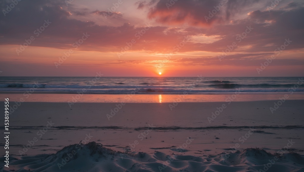 Obraz premium A sunset on the sandy beach
