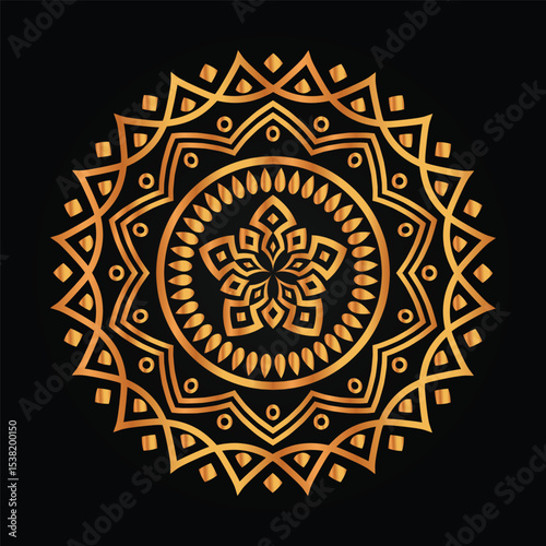  Premium Luxurious Golden Mandala Design | Royal Blue Background Art