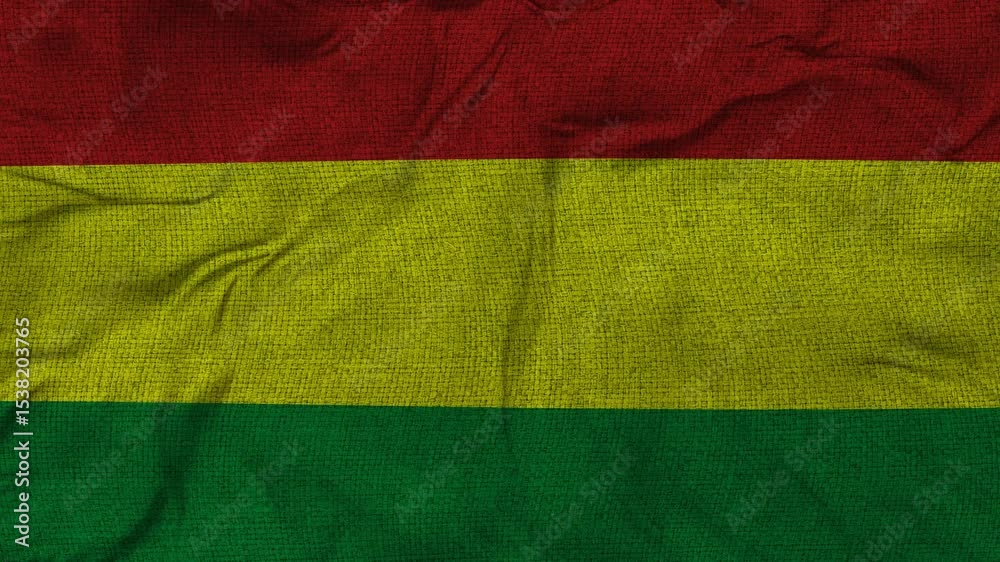 Bolivia flag animation seamless loop. 4K